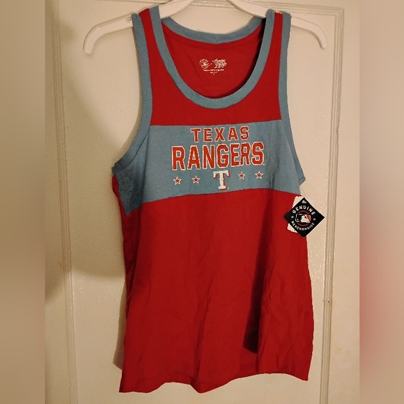 New Men's Texas Rangers Red and Blue Tank Top Size Small - Picture 2 of 4